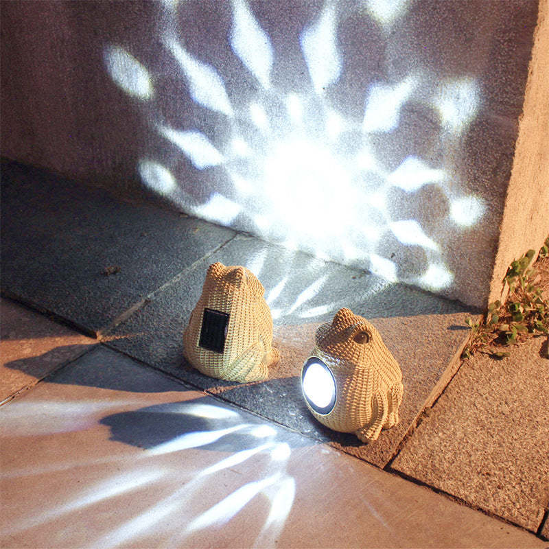 Outdoor Waterproof LED Solar Lamp Resin Craft Animal Sculpture-xinru