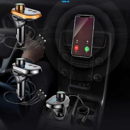 Car Bluetooth  Phone Fm Transmitter  Charger-xinru