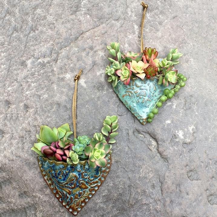 Planting Succulent Heart Pocket Planter-xinru