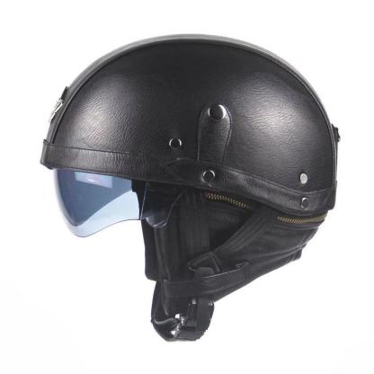 Leather Motor Helmet-xinru shop