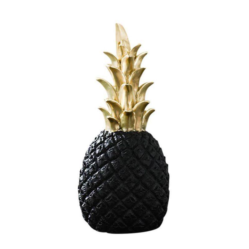 Nordic Modern Home Decor Golden Pineapple Creative Wine Cabinet Window Desktop Display Props Home Decoration Accessories 201125