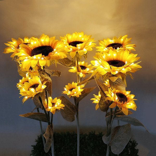 Solar Sunflower Outdoor Garden Lights-xinru