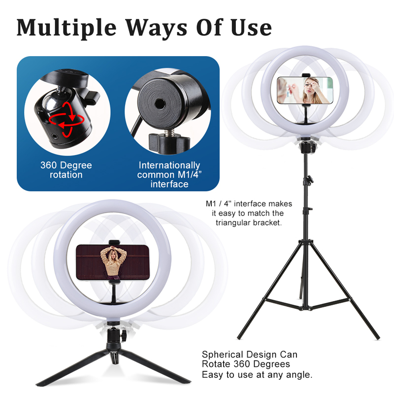 12" Selfie Ring Light Tripod With Stand For Video Studio-xinru