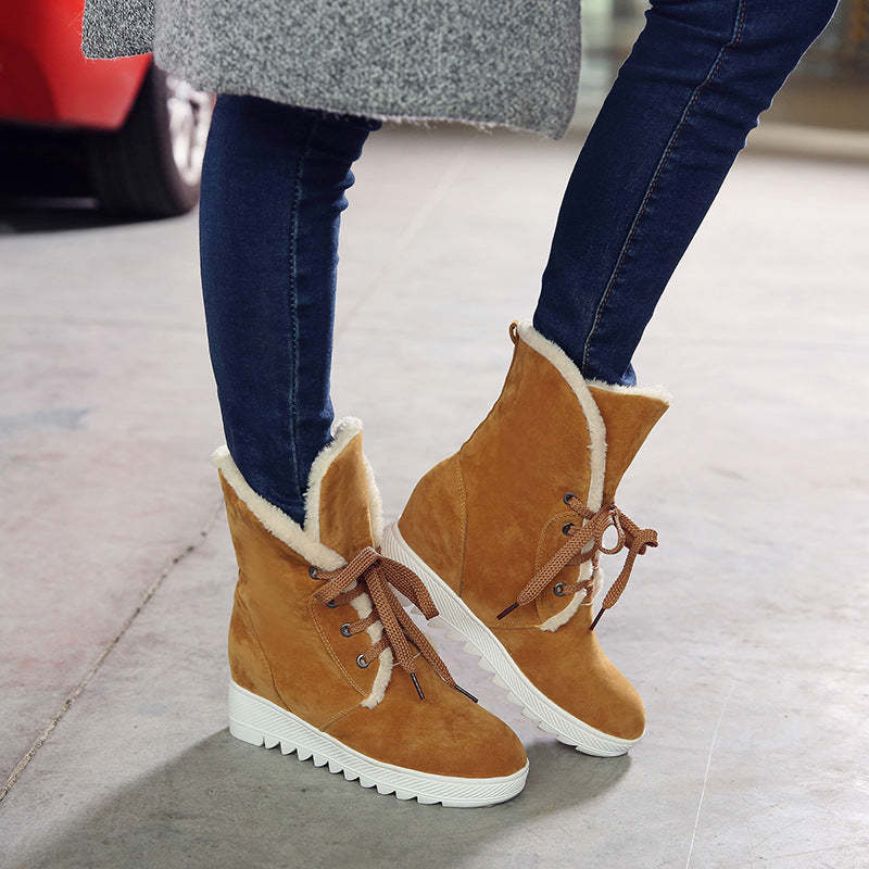Women's Mid Calf Ankle Snow Boots-xinru shop