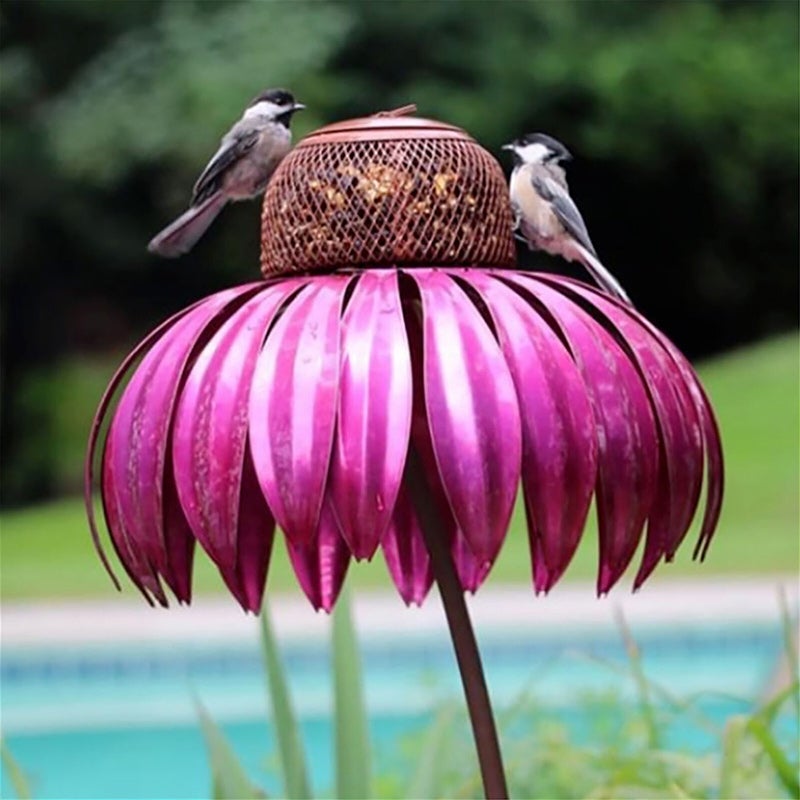 Coneflower Petal Shape Garden Bird Feeder-xinru