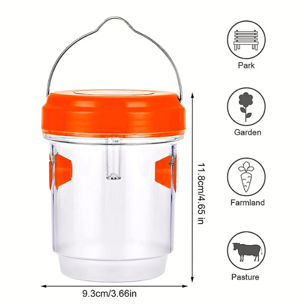 Solar Wasp Trap Hanging with LED Light-xinru