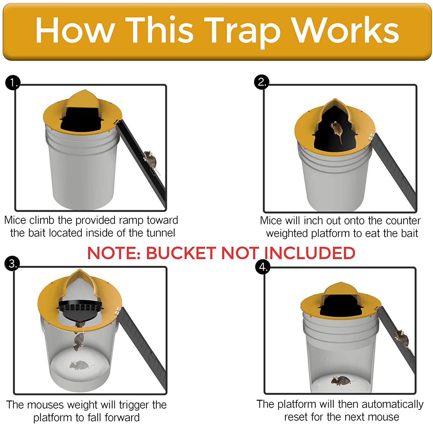 Flip N Slide Bucket Lid Mouse And Rat Trap-xinru