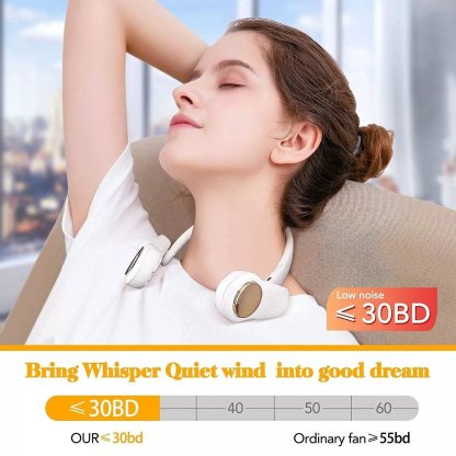 Upgraded Portable Neck Fan 350鎺砇otation Bladeless Personal Neck Fan-xinru