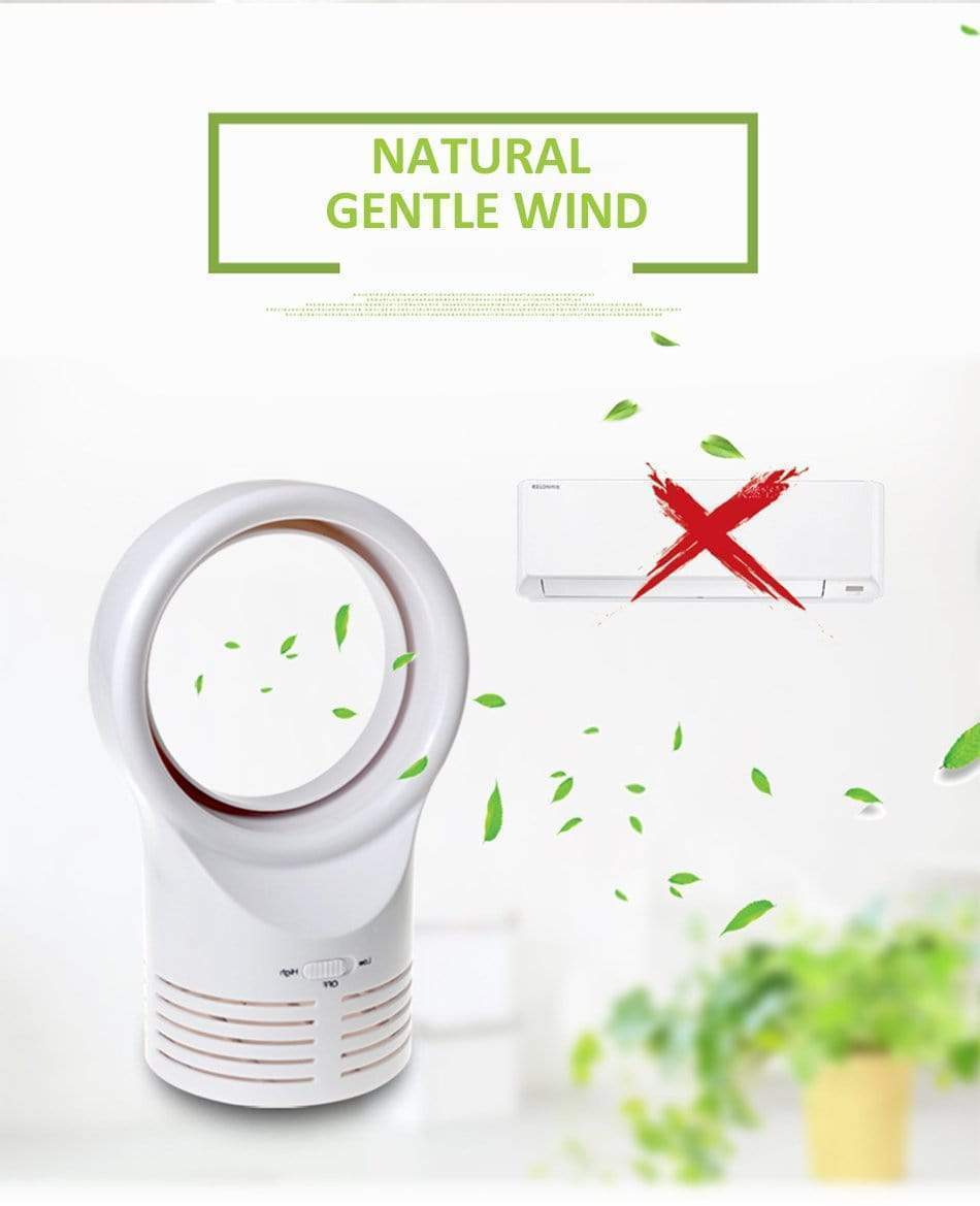 Home Office Electric Mini Portable Adjustable Air Speed Bladeless Fan-xinru