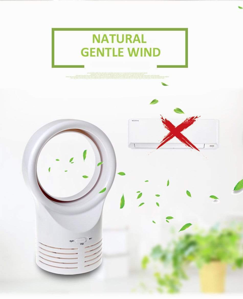 Home Office Electric Mini Portable Adjustable Air Speed Bladeless Fan-xinru
