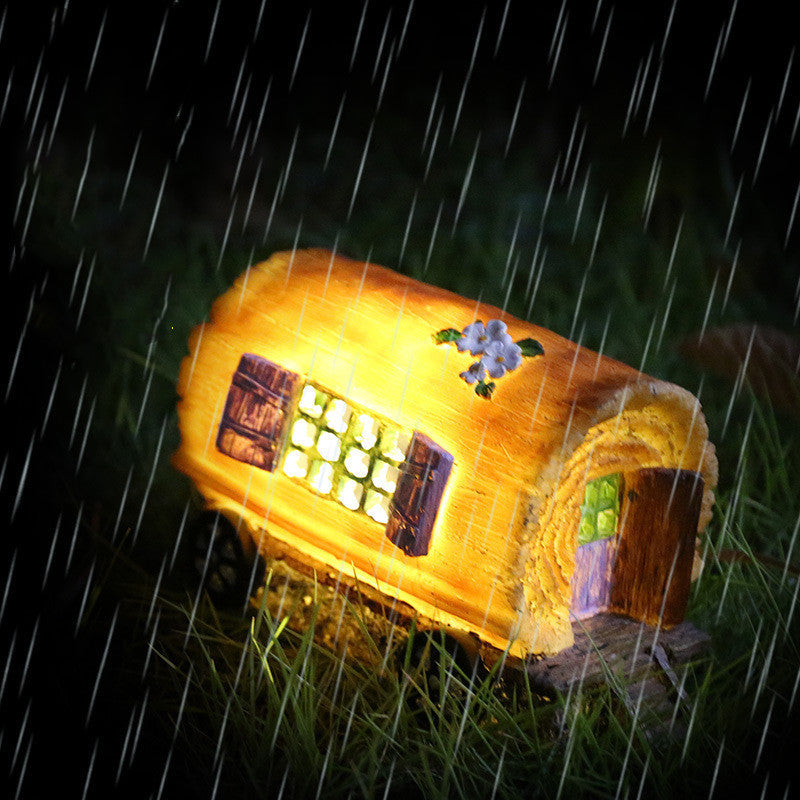 Creative Interesting Car Shape Led Resin Decorative Solar Light-xinru