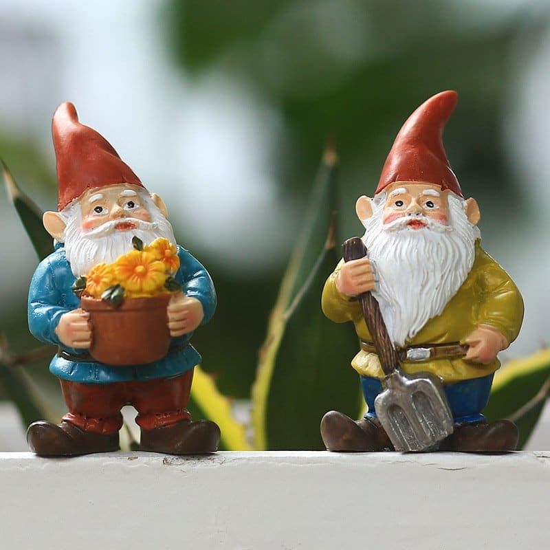 Desktop Ornament Garden Gnome Statue Resin Figurines Set Funny Swedish Dwar-xinru