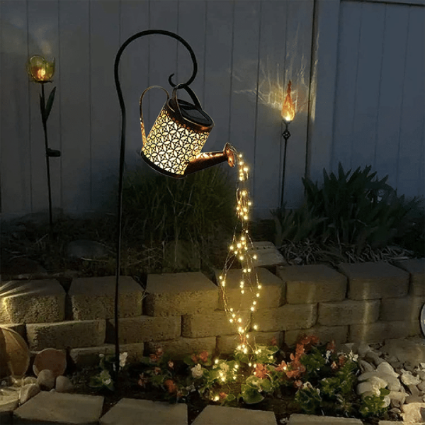 Solar Waterfall Lights Outdoor Garden Decor Yard Romantic Atmosphere-xinru