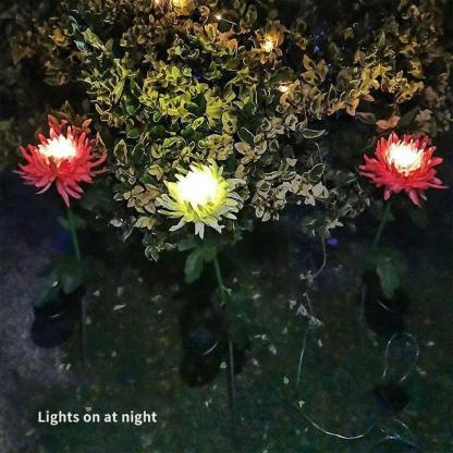 Solar Garden Chrysanthemum Flower Pile Lamp Outdoor Decoration-xinru