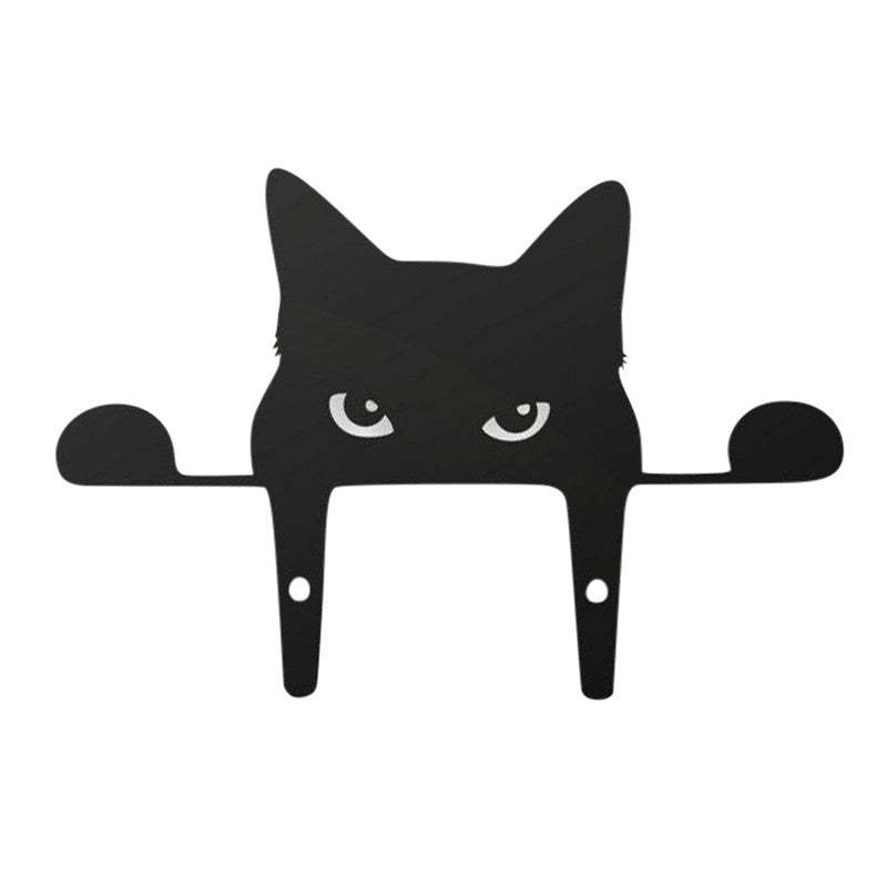 Black Cat Sculpture Gifts Lawn Ornament Metal Peeping Cat Cats Yard Sculpture-xinru