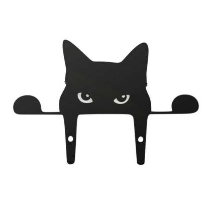 Black Cat Sculpture Gifts Lawn Ornament Metal Peeping Cat Cats Yard Sculpture-xinru