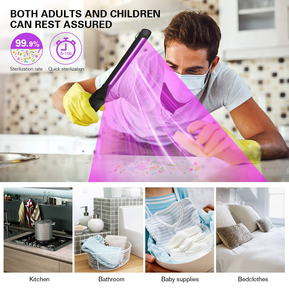 USB Rechargeable Portable UV Light Sanitizer Wand-xinru shop