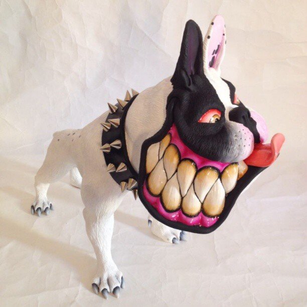 Scary Monster Statue Angry Big Mouth-xinru