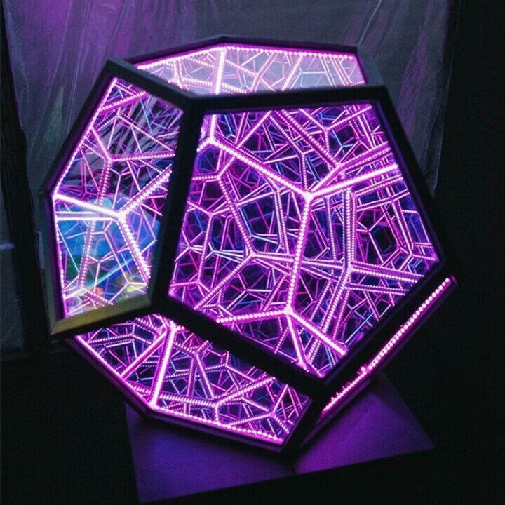 Infinite Dodecahedron Color Art Light-xinru