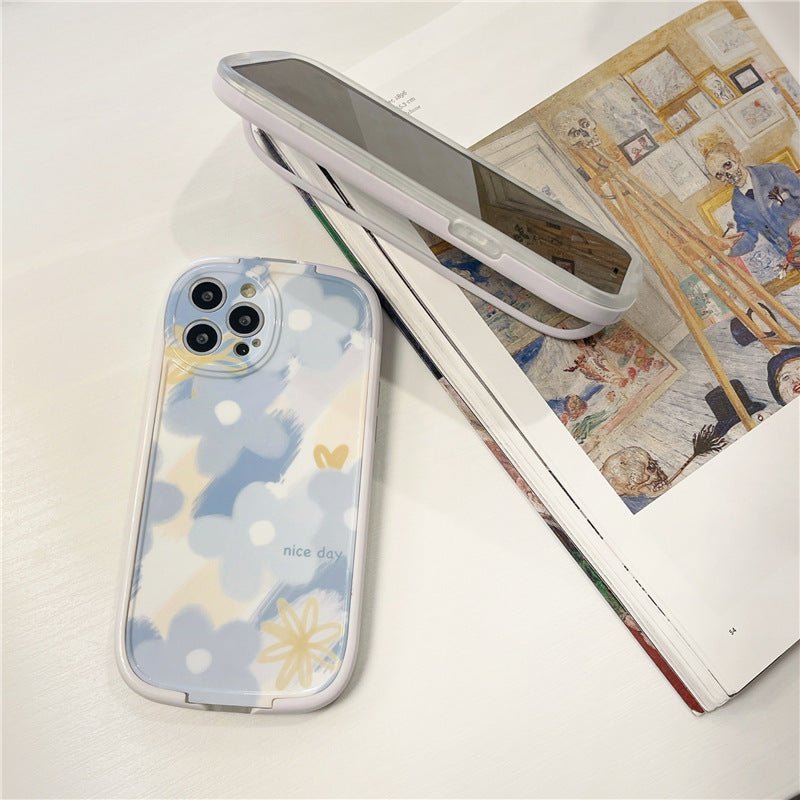 Blue Flower Bracket Case-xinru