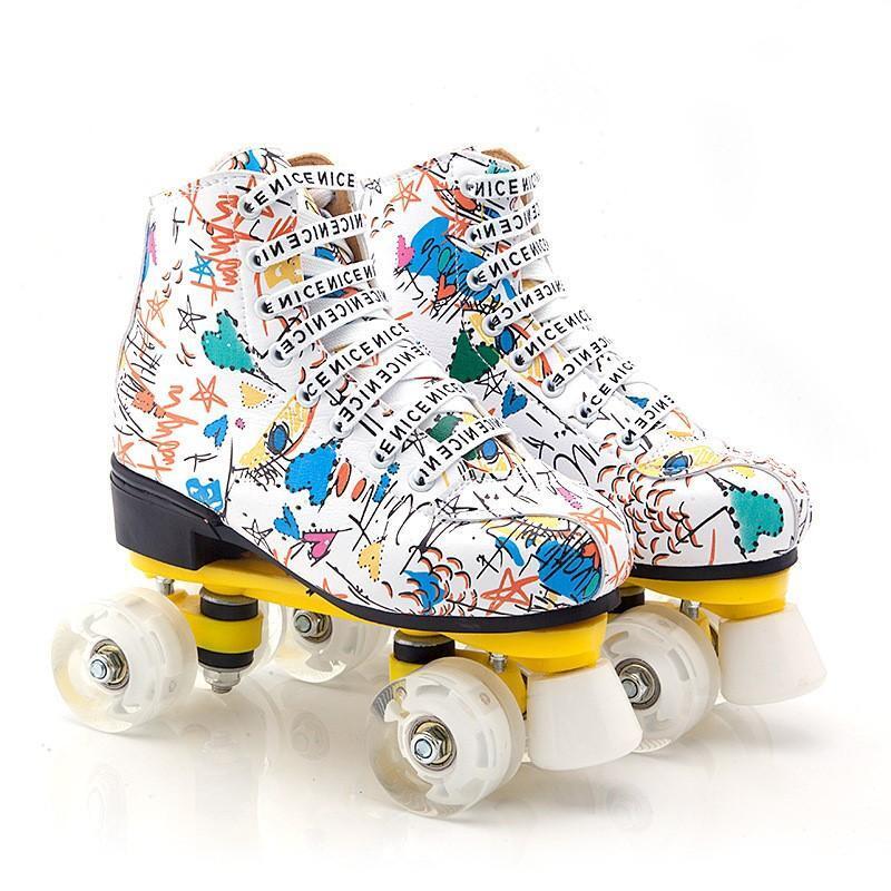 Colorful Graffiti Roller Skates-xinru shop