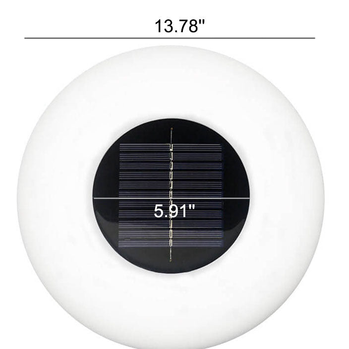 Solar Round Pool Light LED Inflatable Outdoor Waterproof Floating Light-xinru