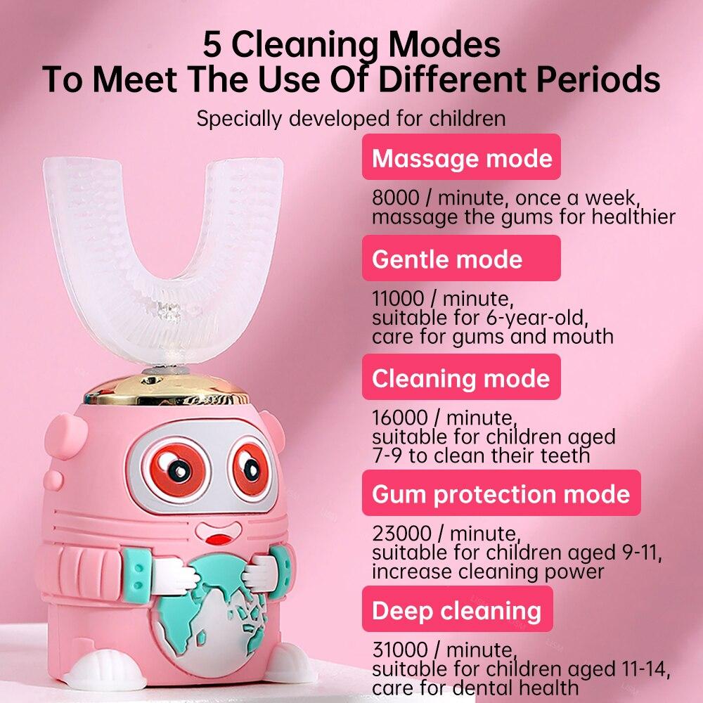 Kids U-Shape Auto Toothbrush-xinru shop