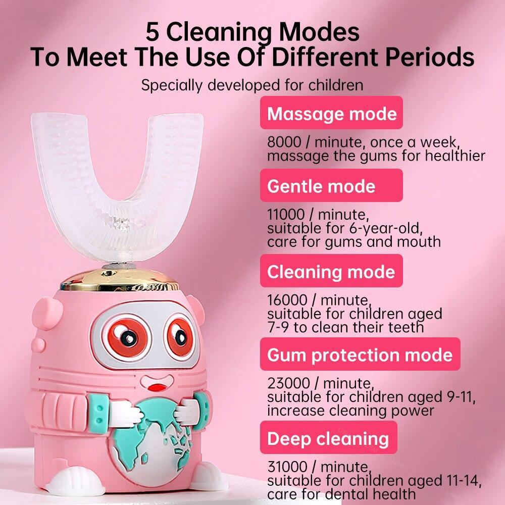 Kids U-Shape Auto Toothbrush-xinru shop