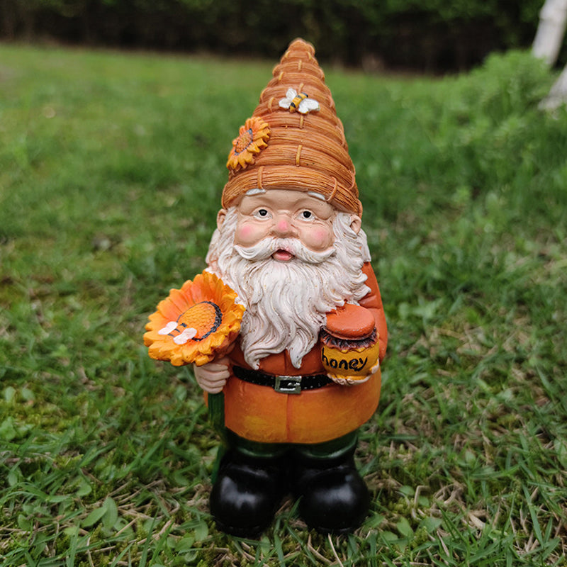 Bee Keeper Gnome With Sunflower Sign-xinru