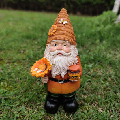 Bee Keeper Gnome With Sunflower Sign-xinru