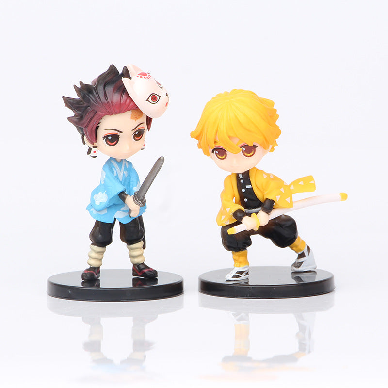 Anime Demon Slayer Figure Kimetsu No Yaiba Figure Tanjirou Kamado 7cm-xinru