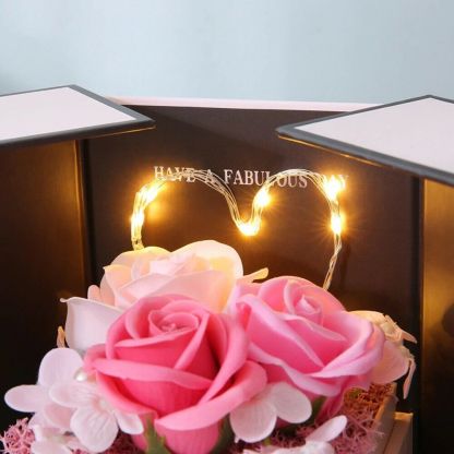 Mother's Day Gift Soap Flower with Necklace I Love You in Gift Set Gift-xinru