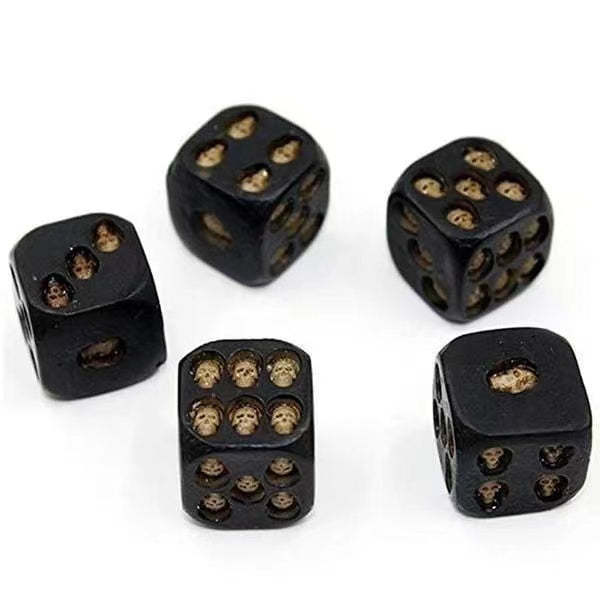 Hand-Made Unique Game Balance Black Skull Dice With Fun Dice-xinru