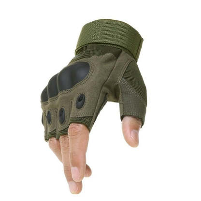 Men's Half Finger Tactical Gloves Hard Knuckle Military-xinru