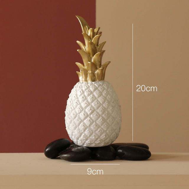 Nordic Light Luxury Ceramic Pineapple Golden Creative Home Accessories-xinru