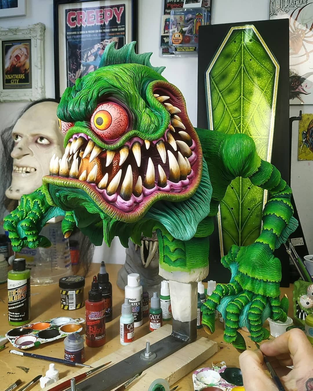 Rat Fink Collectible Model Toy Spooky Halloween Decoration-xinru