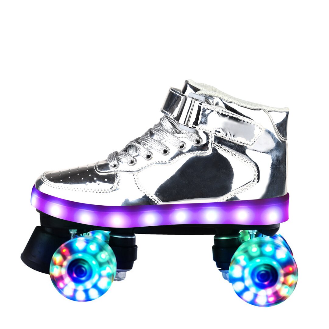 USB Charged LED Shinny Roller Skates-xinru shop