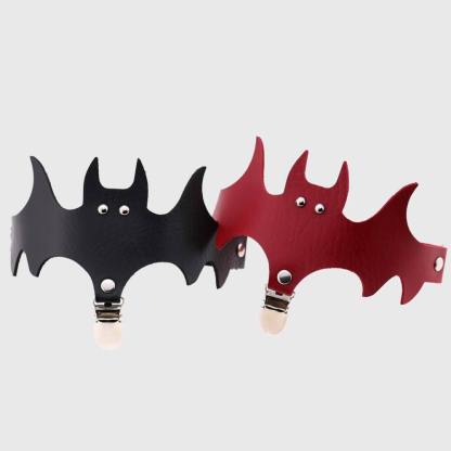 Lady Adjustable Halloween Bat Wing Thigh Leg Stockings Suspender Garter Belt-xinru