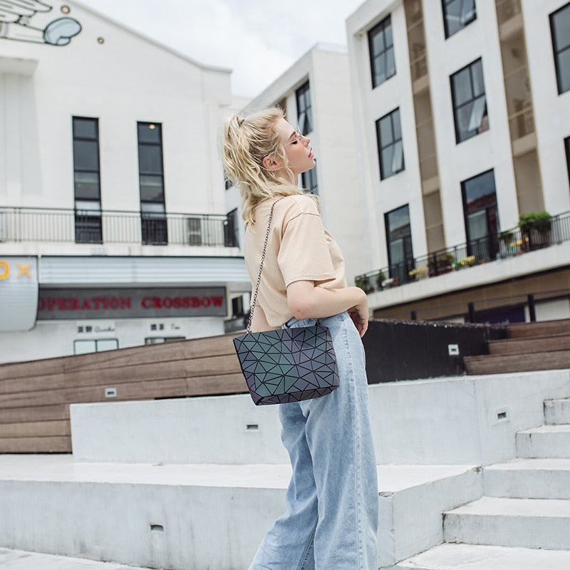 Women's Glowing Geometric Fashing Tote-xinru