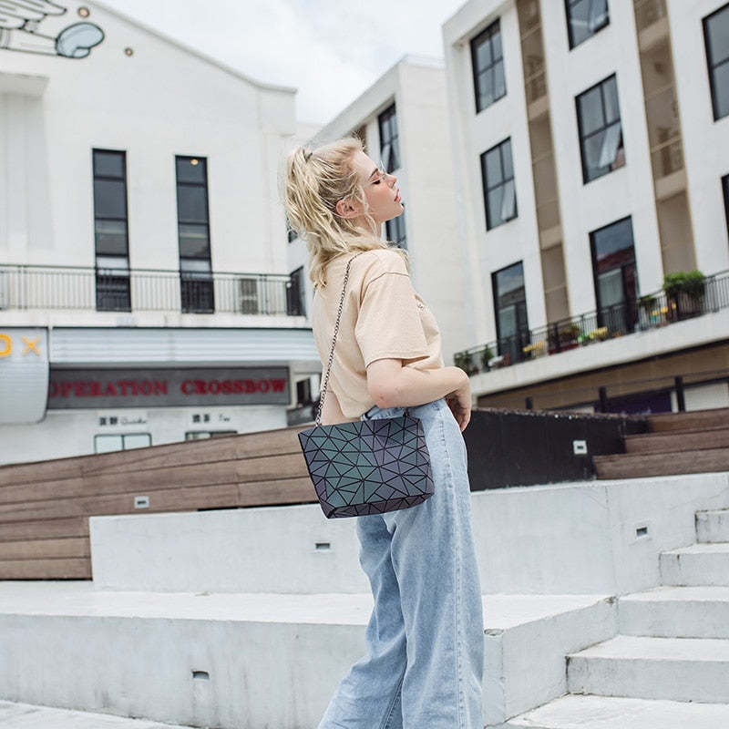 Women's Glowing Geometric Fashing Tote-xinru
