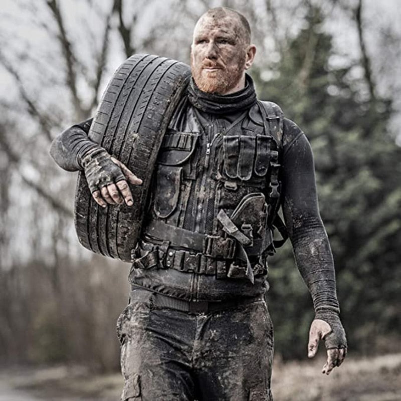 Tactical Vest Durable Mesh Vest with Detachable Belt-xinru shop