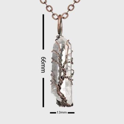 Yggdrasil Tree Of Life Rainbow Quartz Necklace-xinru