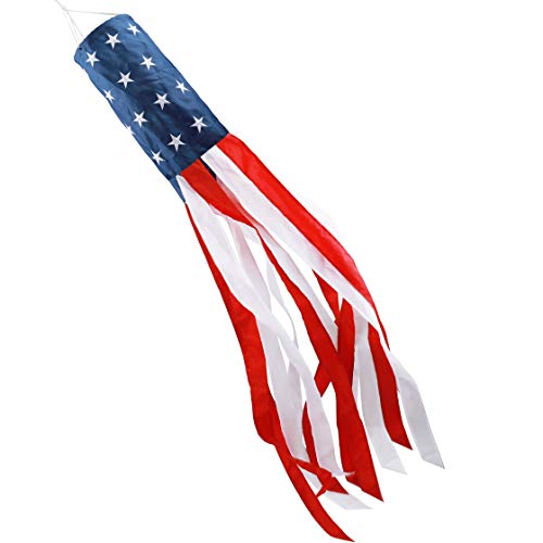 American Flag Windsock outdoor Embroidered Stars Stripes USA flag 40 Inch-xinru