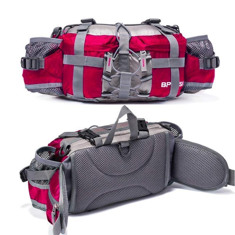 Water-Resistant Outdoor Mountaineering Waist Pack With Water Bottle Holder-xinru