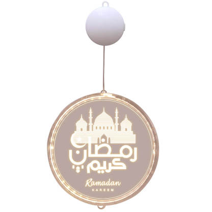 Eid Ramadan Moon Castle LED Decorative Windows Light-xinru