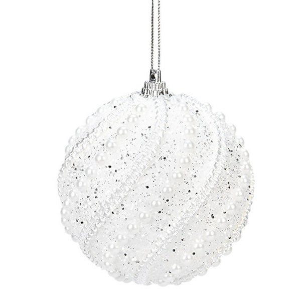 Sparkly All Over Christmas Ball Ornaments, Set of 4-xinru shop