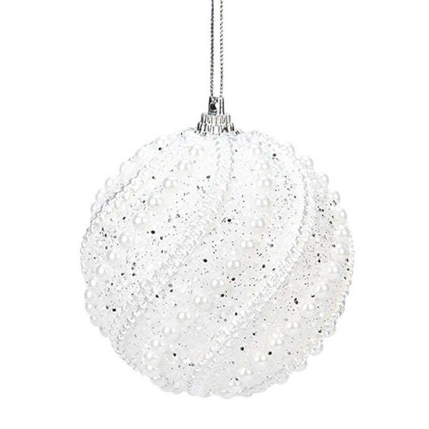 Sparkly All Over Christmas Ball Ornaments, Set of 4-xinru shop