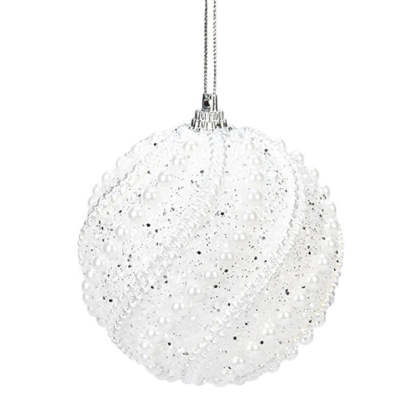 Sparkly All Over Christmas Ball Ornaments, Set of 4-xinru shop