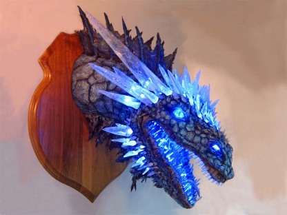 The Domineering Evil Dragon Wall Sculpture Lamp Decoration-xinru
