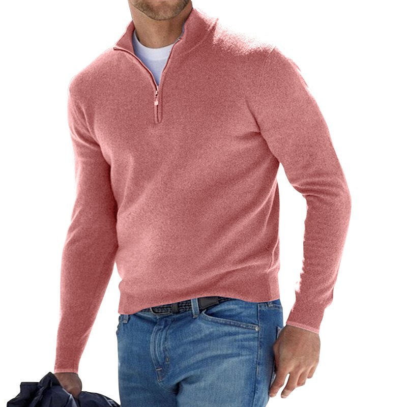 Men's Cashmere Zipper Sweater-xinru